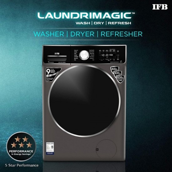 IFB 8.5/6.5 kg Refresher Laundrimagic 3-in-1 Wi-fi enabled Inverter with Steam Washer with Dryer with In-built Heater EXECUTIVE ZXM, Mocha